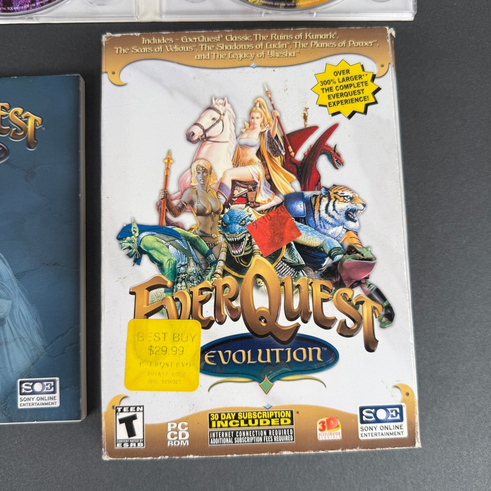 Sony EverQuest Evolution PC CD-ROM Game Toy 3-Disc Set Expansion Pack Boxed - Picture 2 of 11